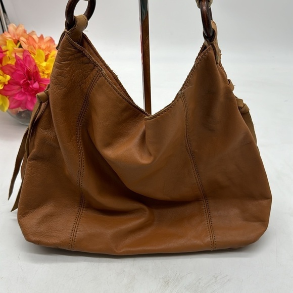 Banana Republic Carmel Color Boho Chic Tote Bag Braided Handle BRN5250C - Picture 8 of 13